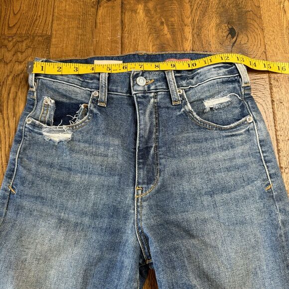 Anthropologie Pilcro Jeans The Vintage Straight High Rise Distressed Womens 27 - Picture 4 of 9